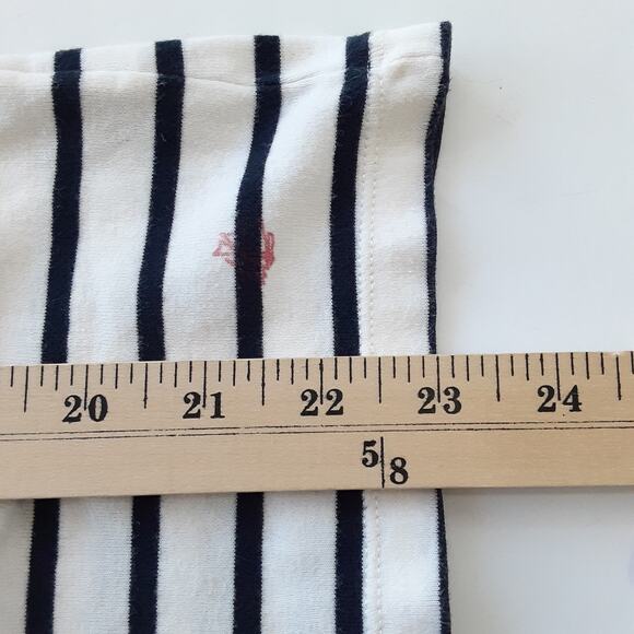 Petit Bateau Girls 5 Short Sleeve Shirt Dress Nautical Stripe Navy Blue Summer - Picture 11 of 11